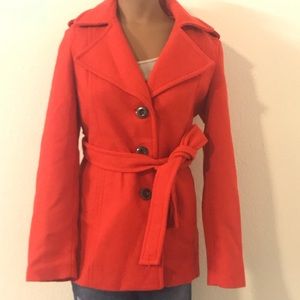 Old Navy Red Wool Peacoat